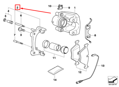 new bmw 7 e65,e66,e67 front brake caliper bracket 34116753671 6753671 original