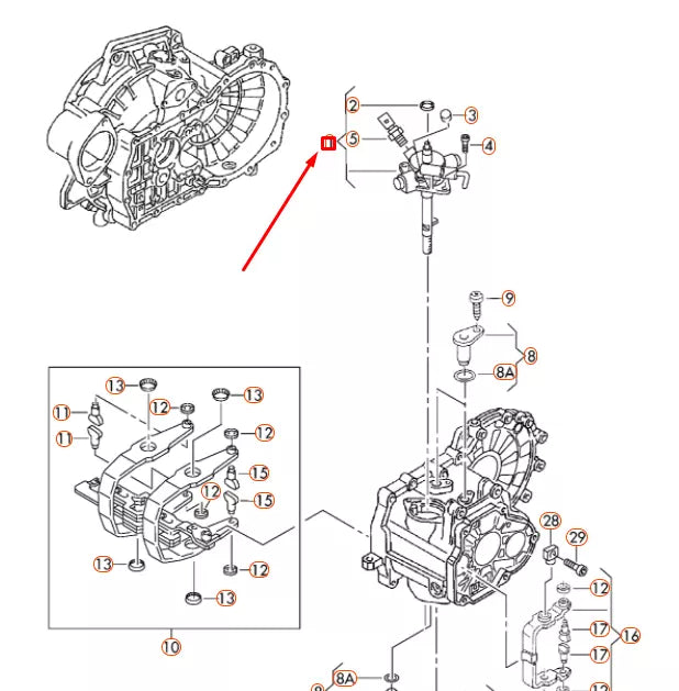 NEW VOLKSWAGEN TRANSPORTER T5 GEARBOX SWITCH UNIT 02Z301230J ORIGINAL