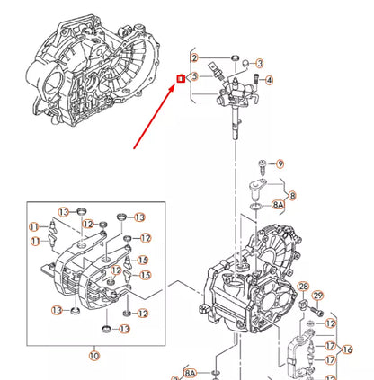 NEW VOLKSWAGEN TRANSPORTER T5 GEARBOX SWITCH UNIT 02Z301230J ORIGINAL