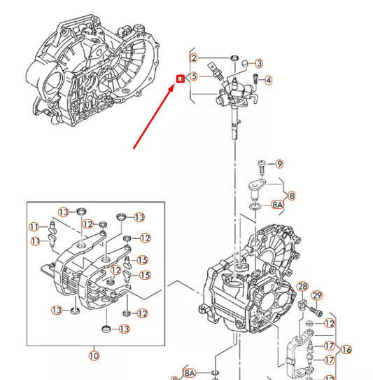 NEW VOLKSWAGEN TRANSPORTER T5 GEARBOX SWITCH UNIT 02Z301230J ORIGINAL