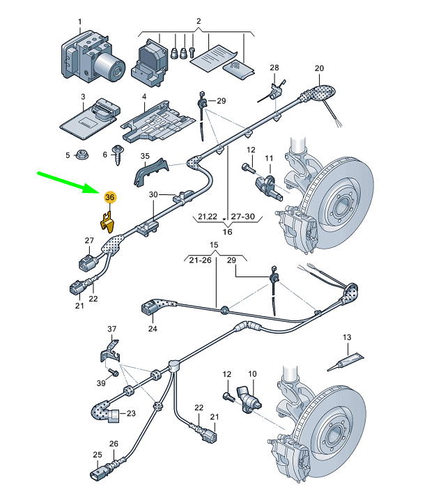 new audi a3 8v speed sensor wiring harness bracket 5q0614167b original