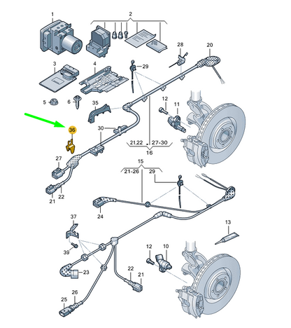 new audi a3 8v speed sensor wiring harness bracket 5q0614167b original
