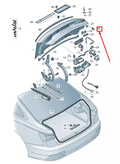 NEW AUDI A6 4A C8 DECK LID STOP BUFFER 8W6827499D