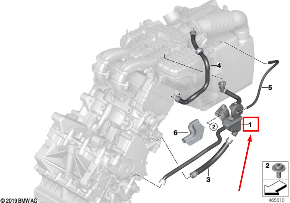 NEW BMW I3 I01 OIL SEPARATOR CRANKCASE VENTILATION 11158544835 8544835 ORIGINAL