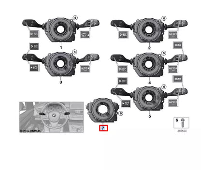 NEW BMW 2 ACTIVE TOURER F45 STEERING WHEEL SLIP RING SQUIB 61316992509 ORIGINAL