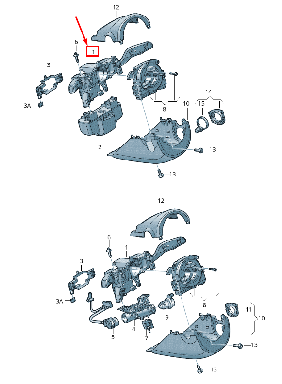 new audi q3 8u steering column multi-switch 8x0953502g 4pk 8x0953502g4pk