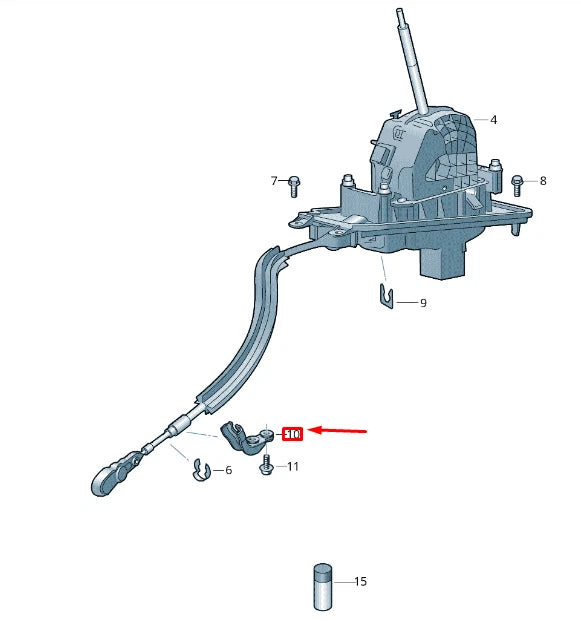 NEW VW TOUAREG 7P MK2 SELECTOR MECHANISM ABUTMENT 0C8713802