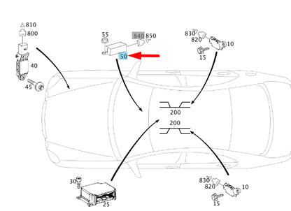 new mb e w211 crash active head restraint control unit a0038200726 original