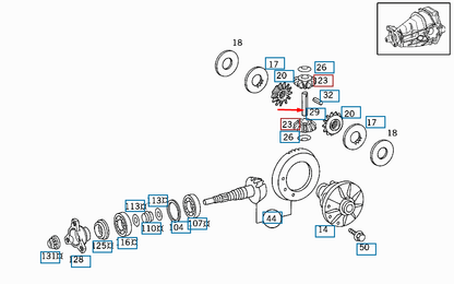 NEW MERCEDES-BENZ E W124 REAR AXLE GEARBOX BOLT A1243530721 ORIGINAL