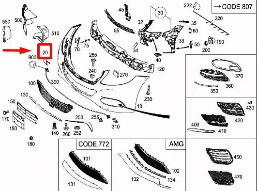 NEW MERCEDES-BENZ S W222, V222, X222 TRAILER TOW CAP COVER A2228850123 ORIGINAL
