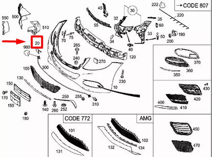 NEW MERCEDES-BENZ S W222, V222, X222 TRAILER TOW CAP COVER A2228850123 ORIGINAL