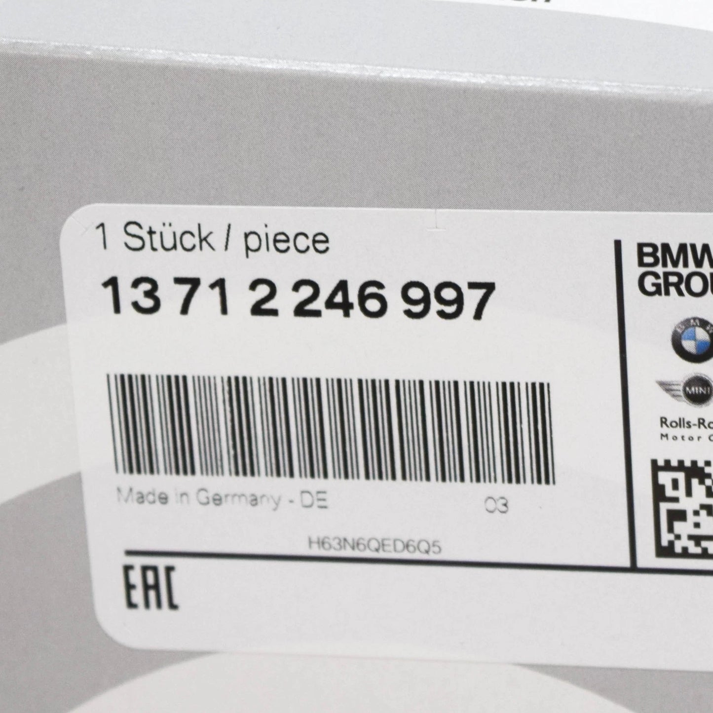 NEW BMW 3 E46 AIR FILTER 13712246997 ORIGINAL