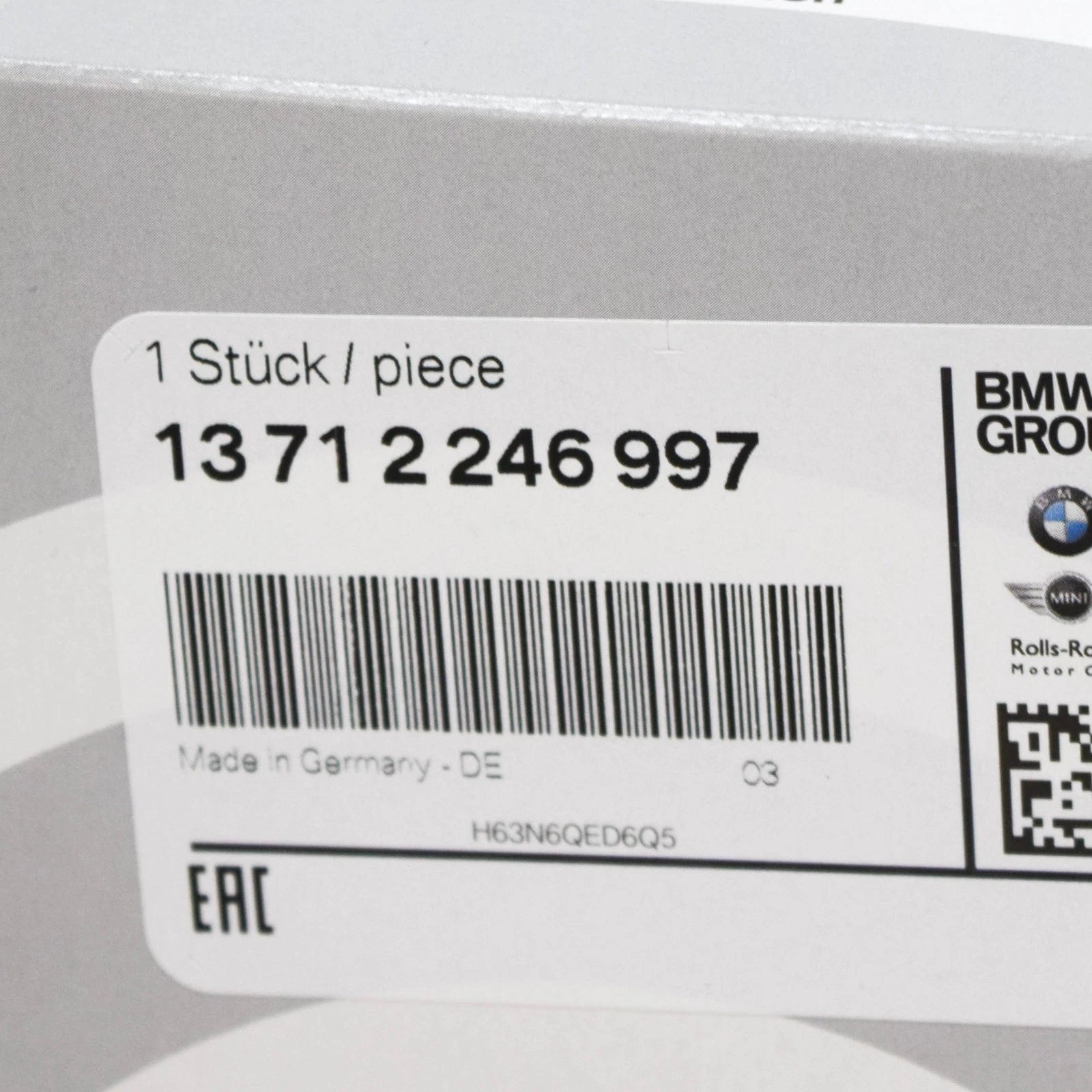 NEW BMW 3 E46 AIR FILTER 13712246997 ORIGINAL