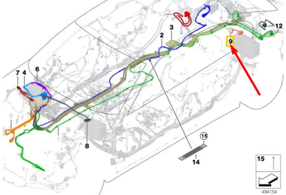NEW BMW 5 G30 PLUS POLE BATTERY CABLE 9350065 61129350065 ORIGINAL