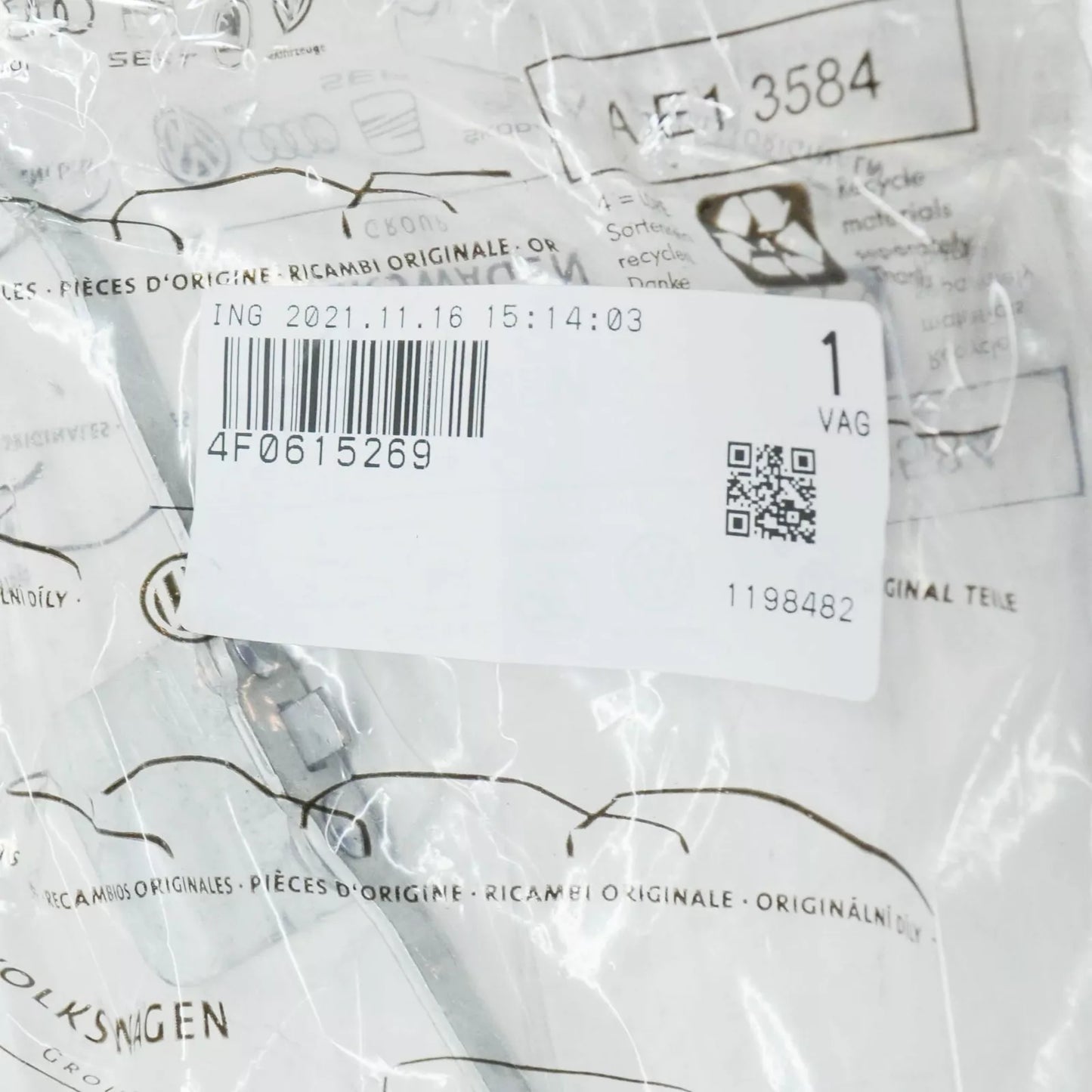 NEW AUDI A4 B7 FRONT ANTI RATTLE SPRING 4F0615269 ORIGINAL