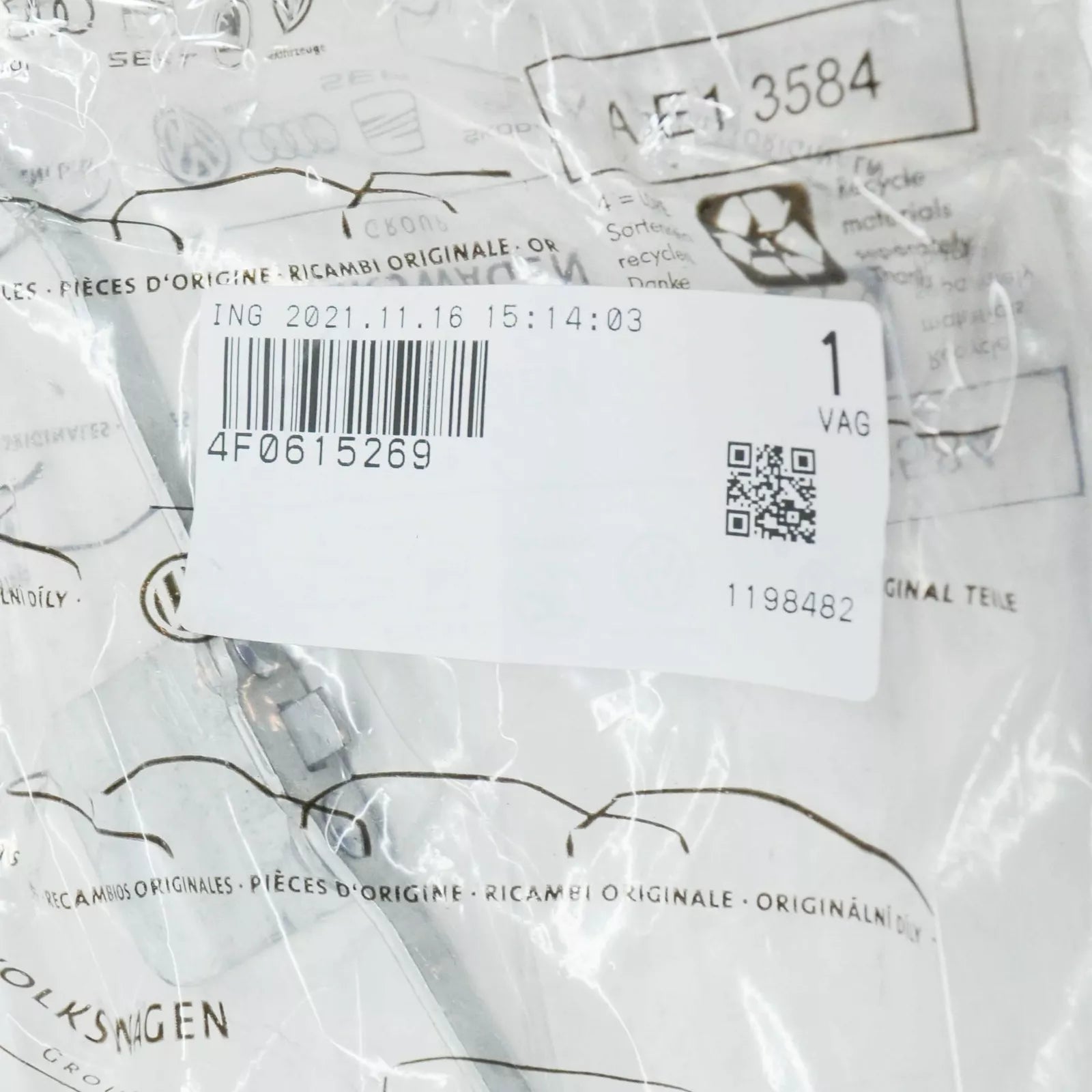 NEW AUDI A4 B7 FRONT ANTI RATTLE SPRING 4F0615269 ORIGINAL