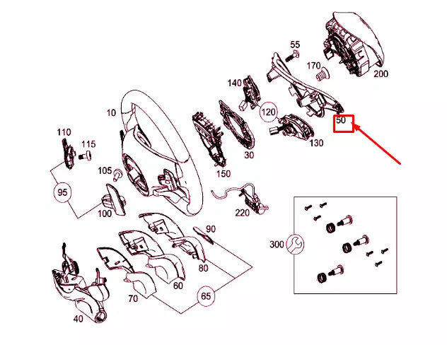 NEW MERCEDES-BENZ S C217 STEERING WHEEL COVER A0994643700649E38 ORIGINAL