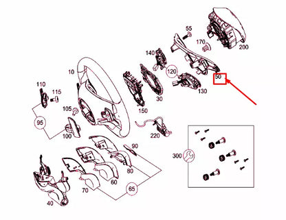 NEW MERCEDES-BENZ S C217 STEERING WHEEL COVER A0994643700649E38 ORIGINAL