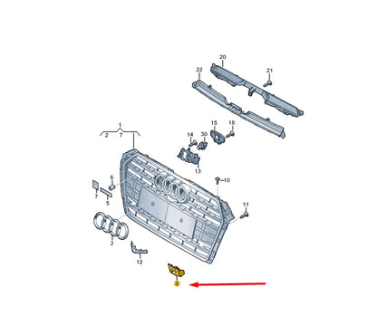 NEW AUDI A5 8W6 FRONT LEFT ULTRASOUND SENSOR BRACKET 8W6919267DRP5 ORIGINAL