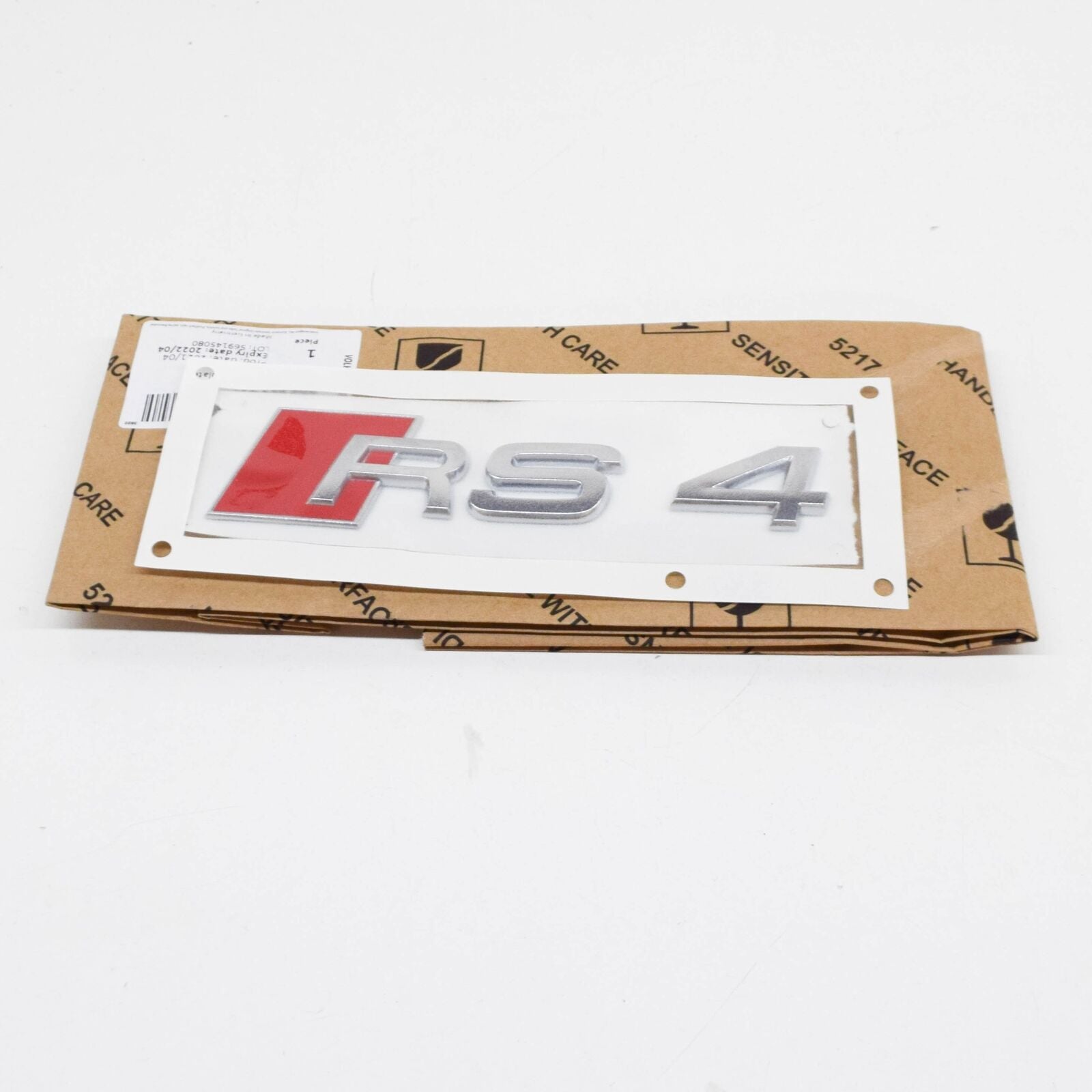 NEW AUDI A4 RS4 REAR TRUNK EMBLEM BADGE 8D9853740 2ZZ ORIGINAL