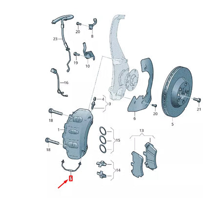 NEW VW TOUAREG 7P MK2 FRONT RIGHT BRAKE CONNECTING PIPE 7P5615702