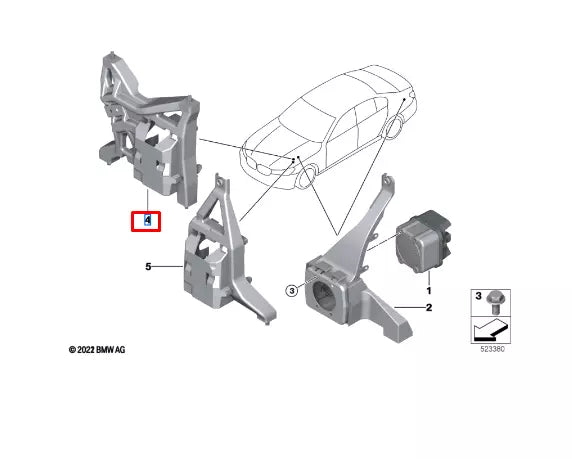 NEW BMW X3 G01 FRONT VEHICLE SOUND GENERATOR HOLDER 65152622701