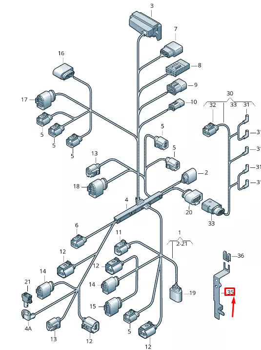 NEW VOLKSWAGEN CRAFTER 2F MK1 CONNECTOR HOUSING BRACKET 076971501