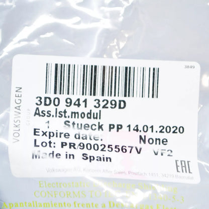 NEW VOLKSWAGEN GOLF MK7 AFS CORNERING LIGHT MODULE 3D0941329D 2015 ORIGINAL