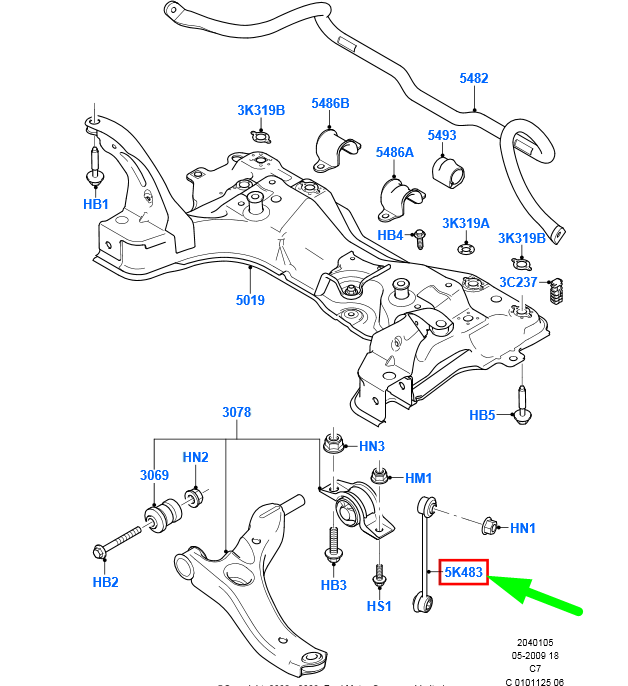 new ford transit connect mk1 front stabilizer link 1332453 original