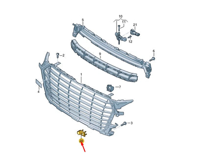 NEW AUDI TT FV FRONT RIGHT ULTRASOUND SENSOR TRIM 8S0919268B1RR ORIGINAL