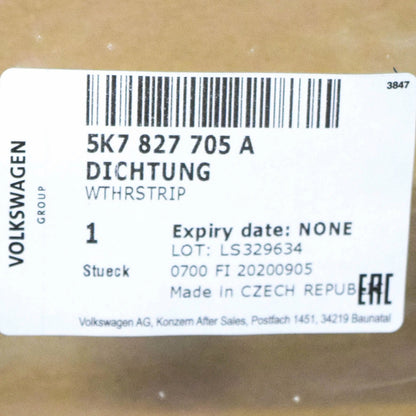 NEW VOLKSWAGEN GOLF MK6 REAR TAILGATE TRUNK LID SEAL GASKET 5K7827705A