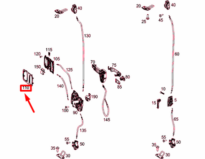 NEW MB VITO W447 REAR PANEL DOOR INTERIOR LOCKING COVER A63974701877J69 ORIGINAL