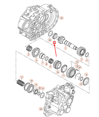 NEW AUDI A1 8X MANUAL TRANSMISSION TAPER ROLLER BEARING 02M311214 ORIGINAL
