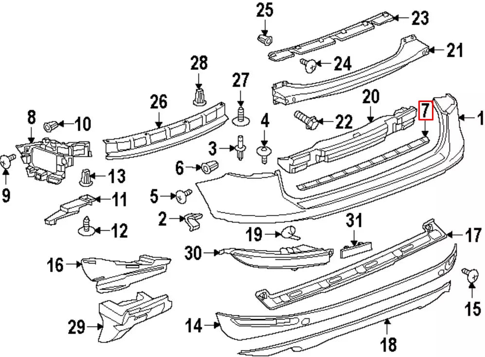 NEW VW TOUAREG 7P REAR BUMPER UPPER CHROME TRIM MOLDING 7P6807787A2ZZ ORIGINAL