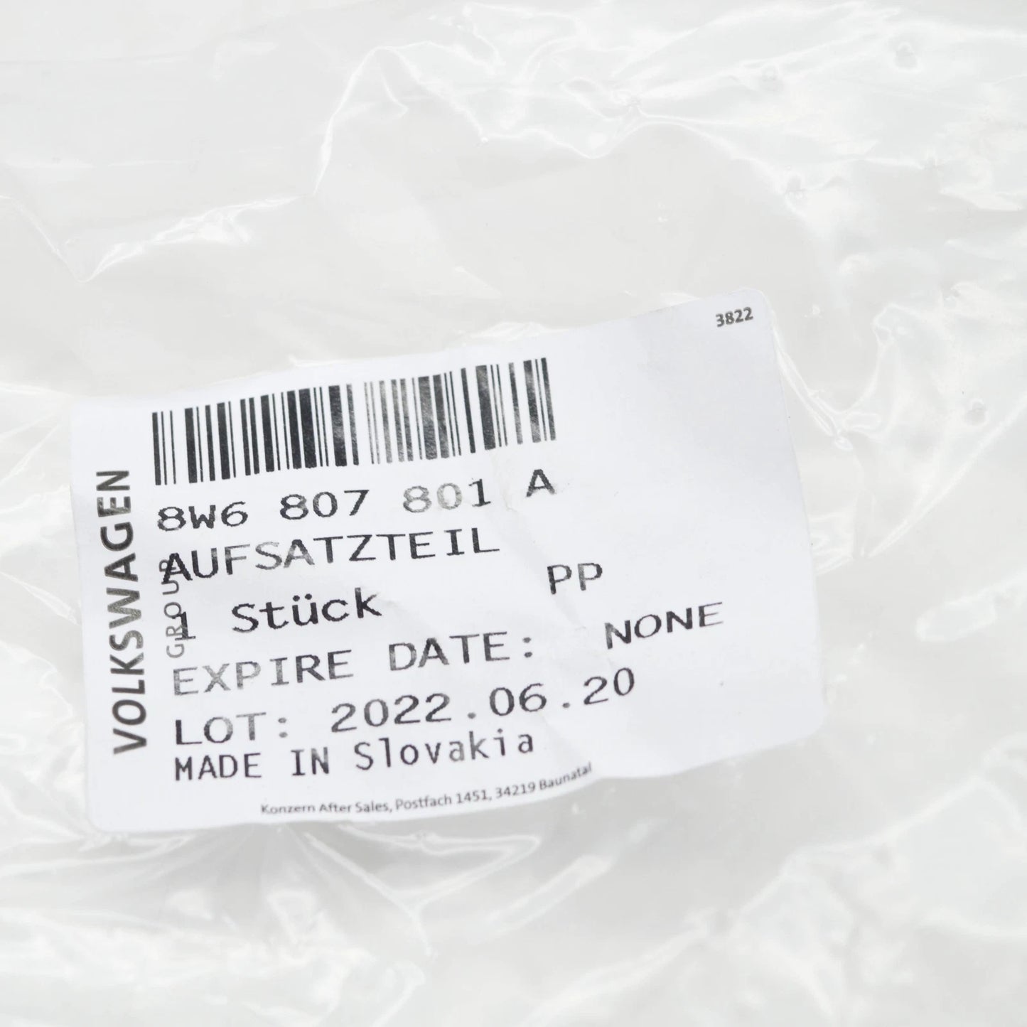 NEW AUDI RS5 8W6 FRONT BUMPER UPPER CENTER GRILLE TRIM 8W6807801A