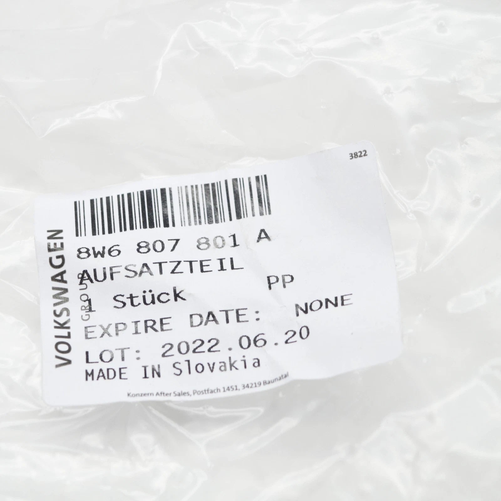 NEW AUDI RS5 8W6 FRONT BUMPER UPPER CENTER GRILLE TRIM 8W6807801A