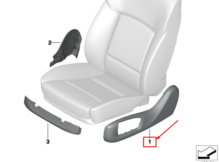 new bmw x5 g05 outer front left seat trim 52107497987 original