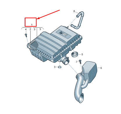 new vw golf vii variant ba mk7 engine air filter box 04e129607as original