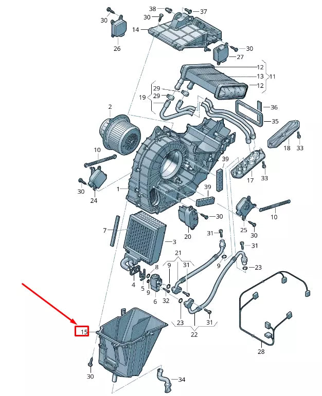 NEW VW TOUAREG 7P MK2 EVAPORATOR LOWER COVER 7L0820049