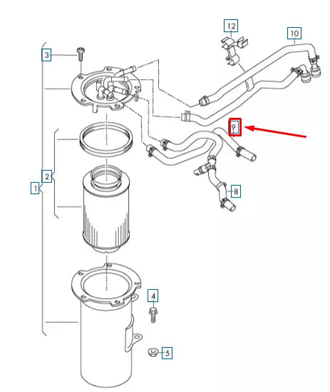 NEW VW GOLF VI 5K MK6 FUEL FEED LINE 1K0130307BJ ORIGINAL