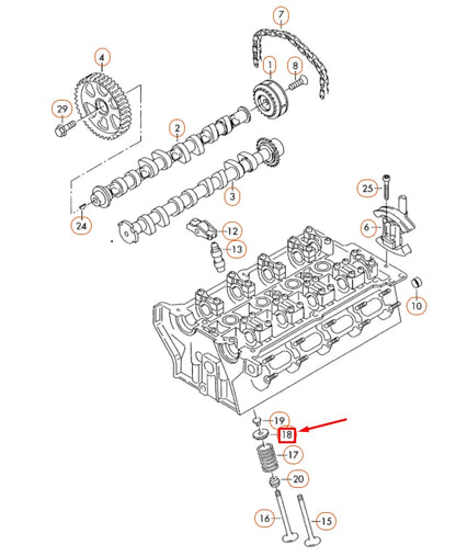NEW AUDI A1 MK1 ENGINE VALVE SPRING RETAINER 06E109641A ORIGINAL