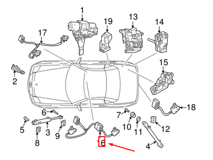 NEW MERCEDES BENZ SLK R170 ROOF FRONT LOCK PIN SWITCH A1708200910 ORIGINAL