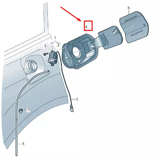 NEW AUDI Q8 4MN FUEL FILLER HOUSING INSERT 4M8809906
