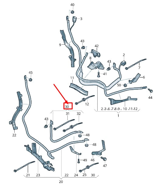 NEW AUDI A8 4N ALTERNATOR EARTH LINE 4N0971238C
