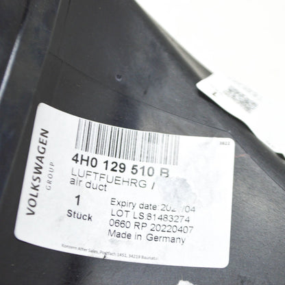 NEW AUDI A8 4H D4 FRONT RIGHT INTAKE AIR DUCT 4H0129510B ORIGINAL