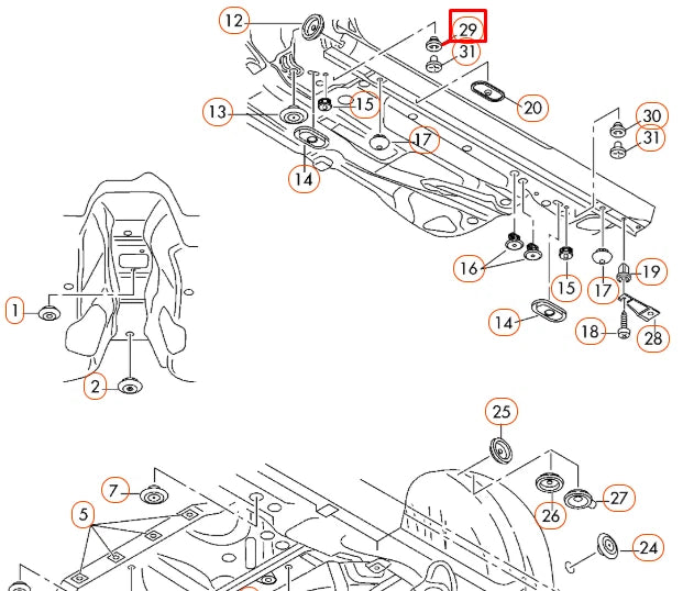 NEW AUDI A3 8P FRONT JACK PAD LEFT COVER 8P0802845  ORIGINAL