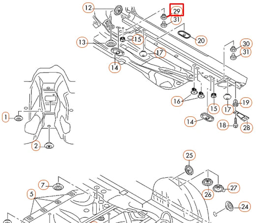 NEW AUDI A3 8P FRONT JACK PAD LEFT COVER 8P0802845  ORIGINAL