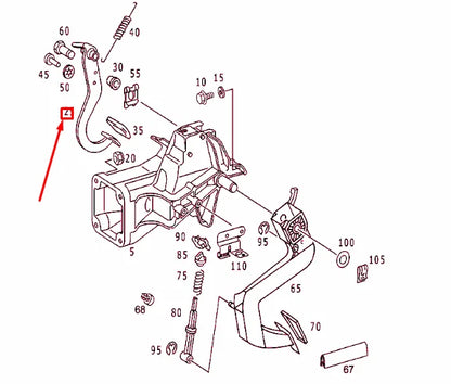 NEW MERCEDES-BENZ SPRINTER 903 BRAKE PEDAL A9012901118 ORIGINAL