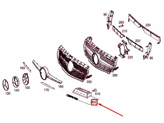 NEW MERCEDES-BENZ CLA C117 AMG RADIATOR GRILLE EMBLEM BADGE A1178170400 ORIGINAL