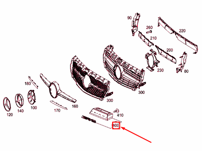 NEW MERCEDES-BENZ CLA C117 AMG RADIATOR GRILLE EMBLEM BADGE A1178170400 ORIGINAL